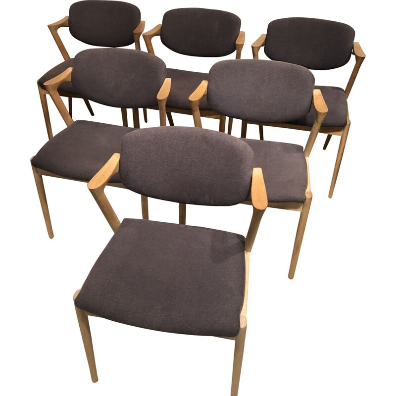Lot de 6 petits fauteuils vintage de Kai Kristiansen, Danois 1960
