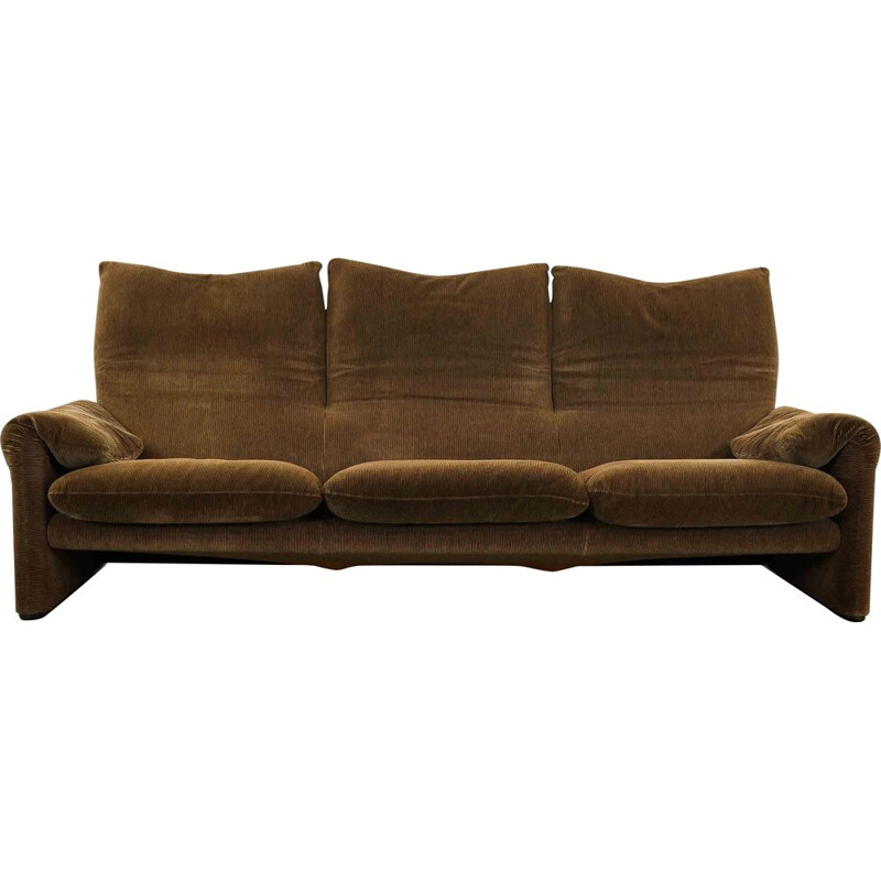 Vintage 3-seater Sofa by Vico Magistretti for Cassina Maralunga 1973s