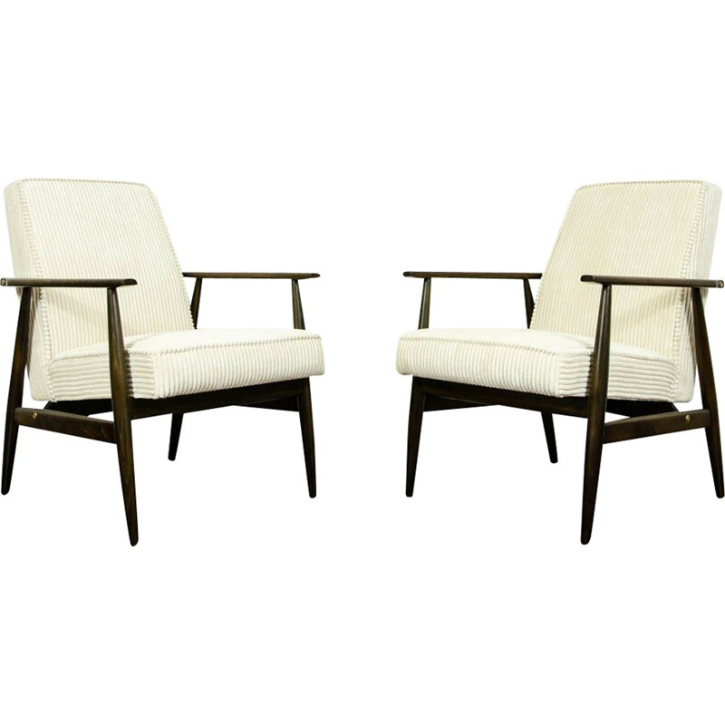 Pair of vintage Armchairs Type 300-190 By H. Lis, Poland 1960s