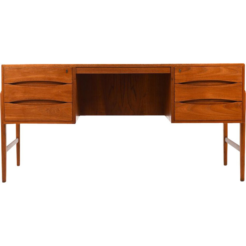 Vintage Teak Desk Modern by  Arne Vodder, Danish 1960s