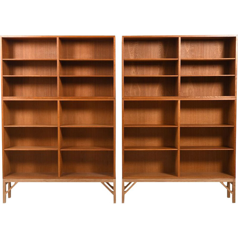 Pair of vintage Book Cases Model 152 by Borge Mogensen for FDB Mobler, Denmark 1960s