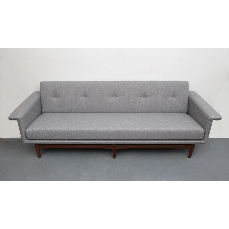 Sofá-cama de teca Vintage, dinamarquês 1960