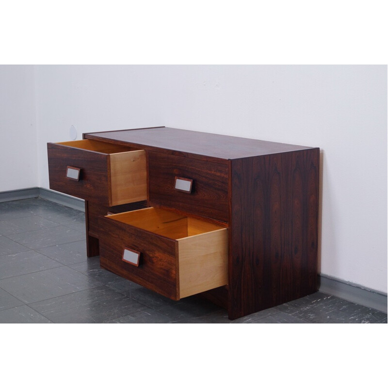 Small Scandinavian rosewood chest of drawers - 1960s