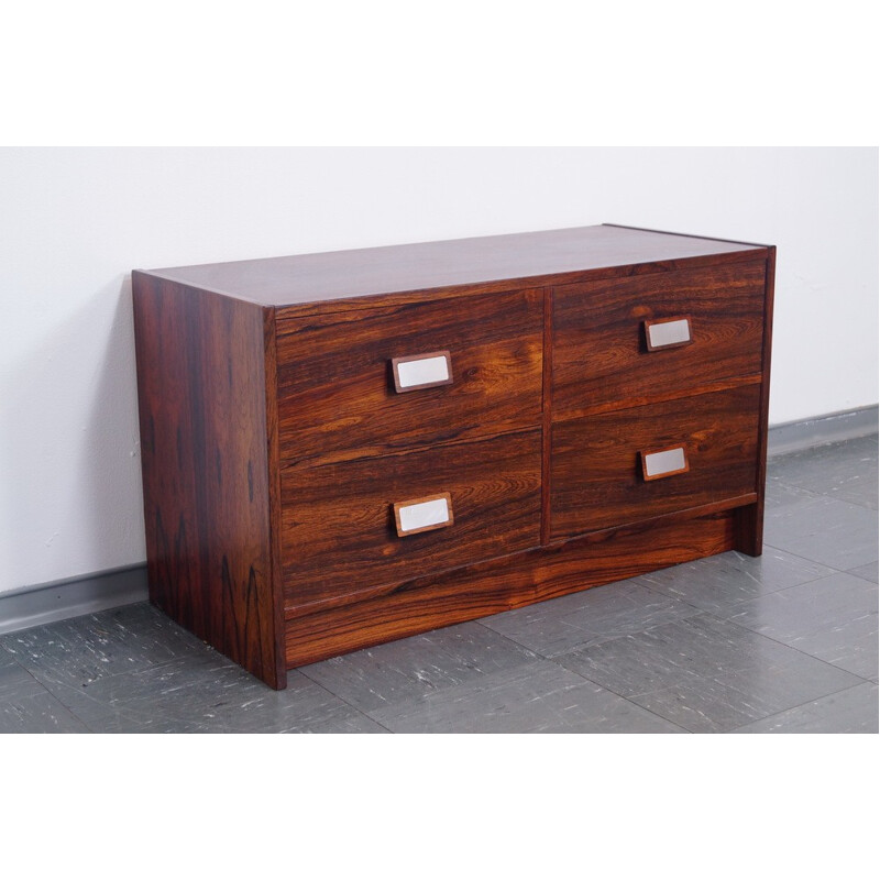 Small Scandinavian rosewood chest of drawers - 1960s