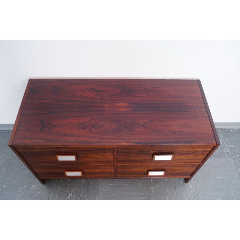 Small Scandinavian rosewood chest of drawers - 1960s