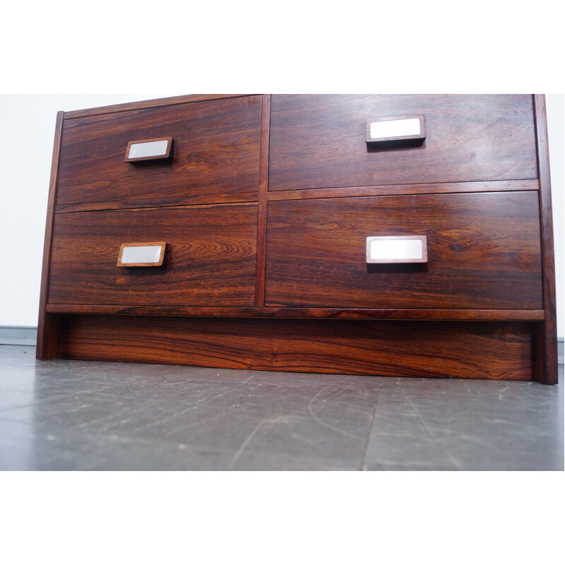 Small Scandinavian rosewood chest of drawers - 1960s