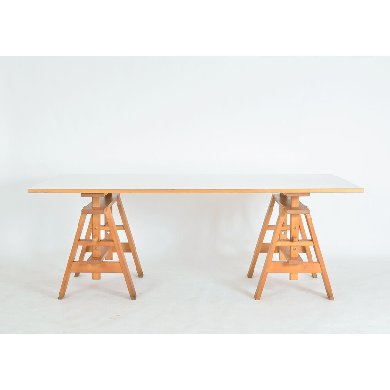 Pair of vintage Post-Modern Leonardo Desks Work Tables by Achille Castiglioni for Zanotta, Italian