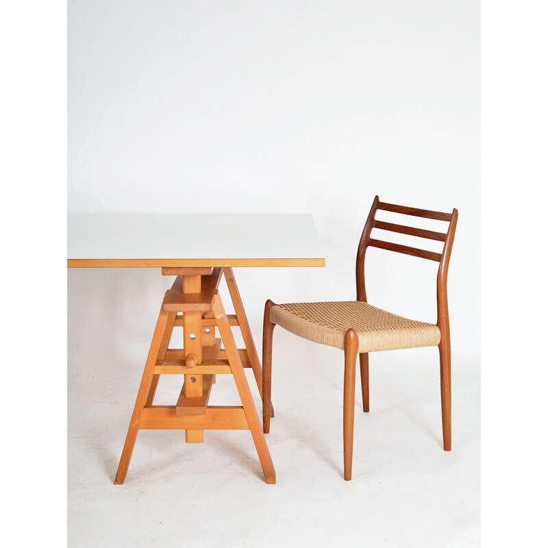 Pair of vintage Post-Modern Leonardo Desks Work Tables by Achille Castiglioni for Zanotta, Italian