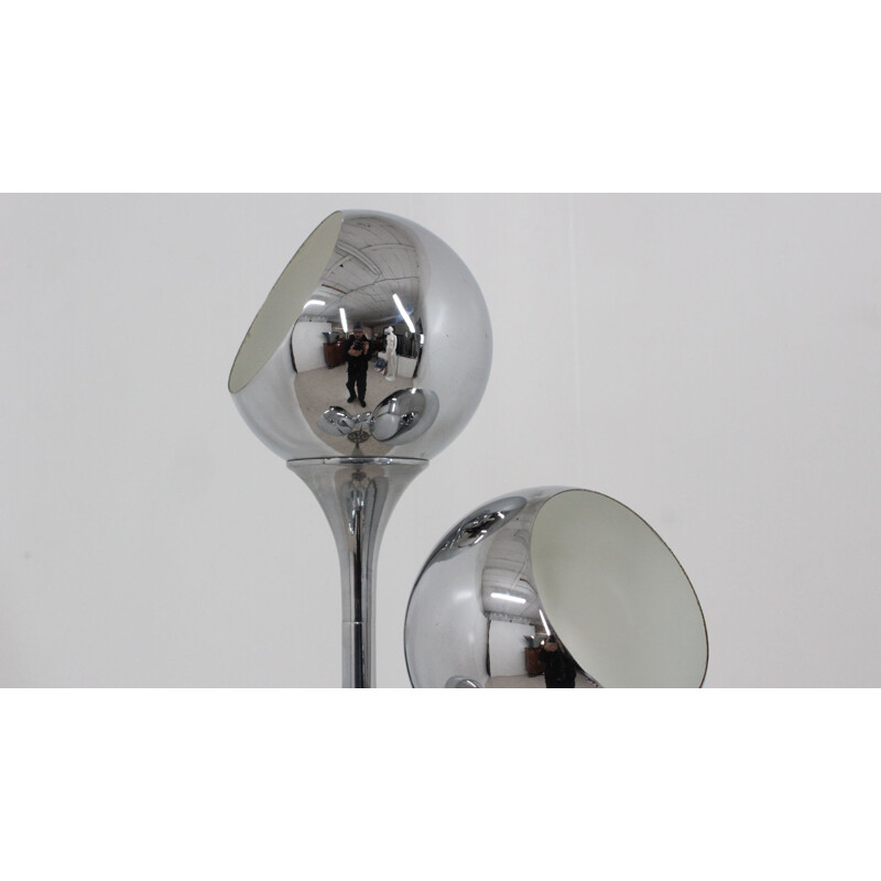 Vintage chrome floor lamp by Goffredo Reggiani 1970