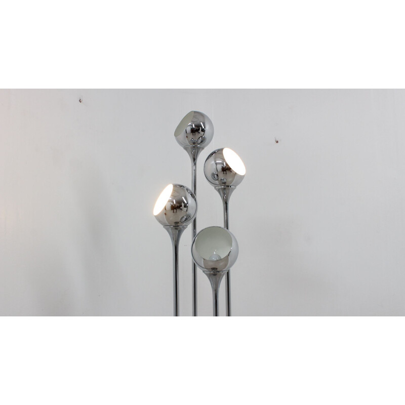 Vintage chrome floor lamp by Goffredo Reggiani 1970