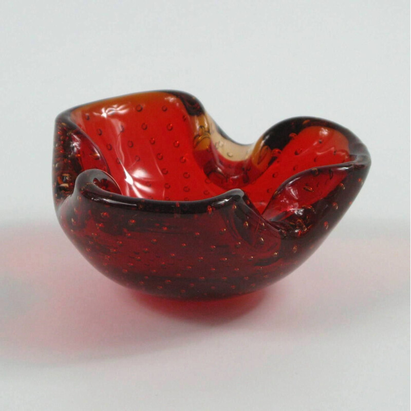 Vintage Bullicante ashtray or bowl in Murano glass, Italy 1960