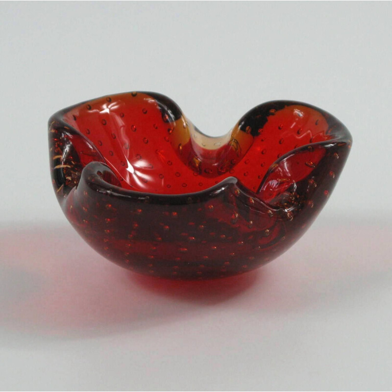 Vintage Bullicante ashtray or bowl in Murano glass, Italy 1960