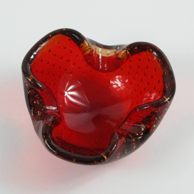 Vintage Bullicante ashtray or bowl in Murano glass, Italy 1960