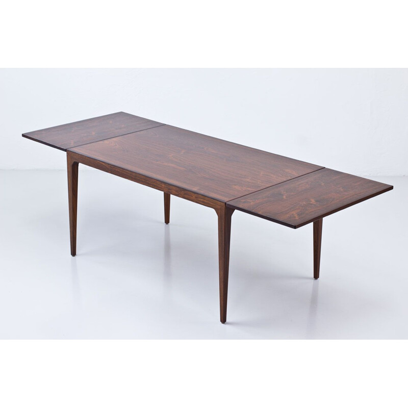 Vintage rosewood dining table by Poul Hundevad & Kai Winding, Danish 1950