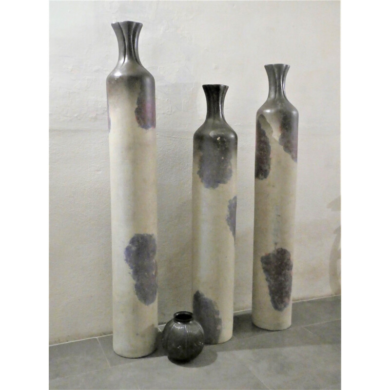 Set of 3 vintage amphora vases