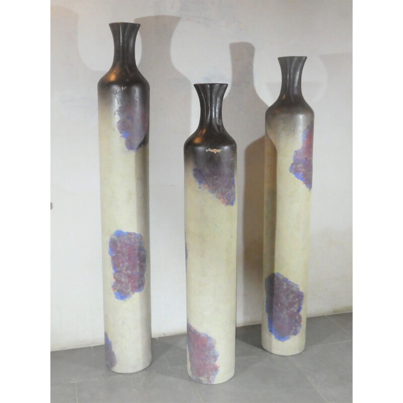 Set of 3 vintage amphora vases