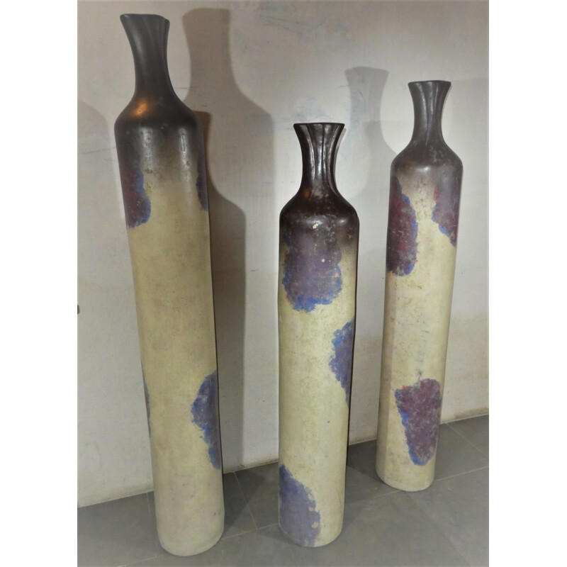 Set of 3 vintage amphora vases