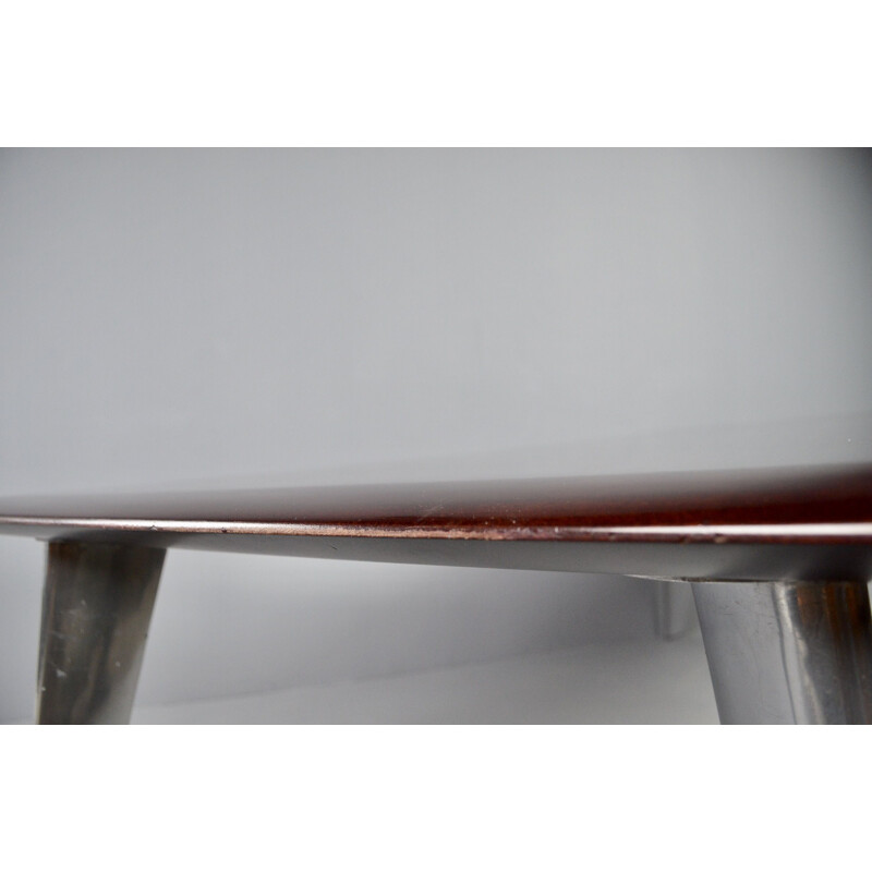 Vintage M dining table in African mahogany by Philippe Starck for Aleph Driade 1987