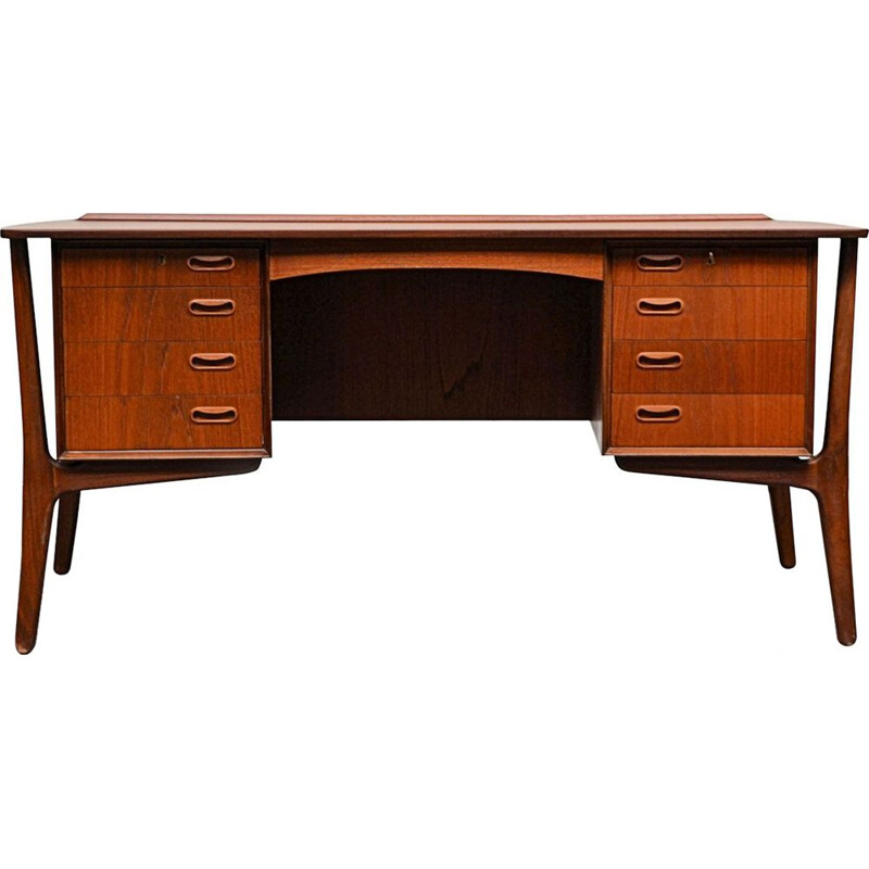 Vintage modern teak desk by Svend Aage Madsen for H.P Hansen, Danish