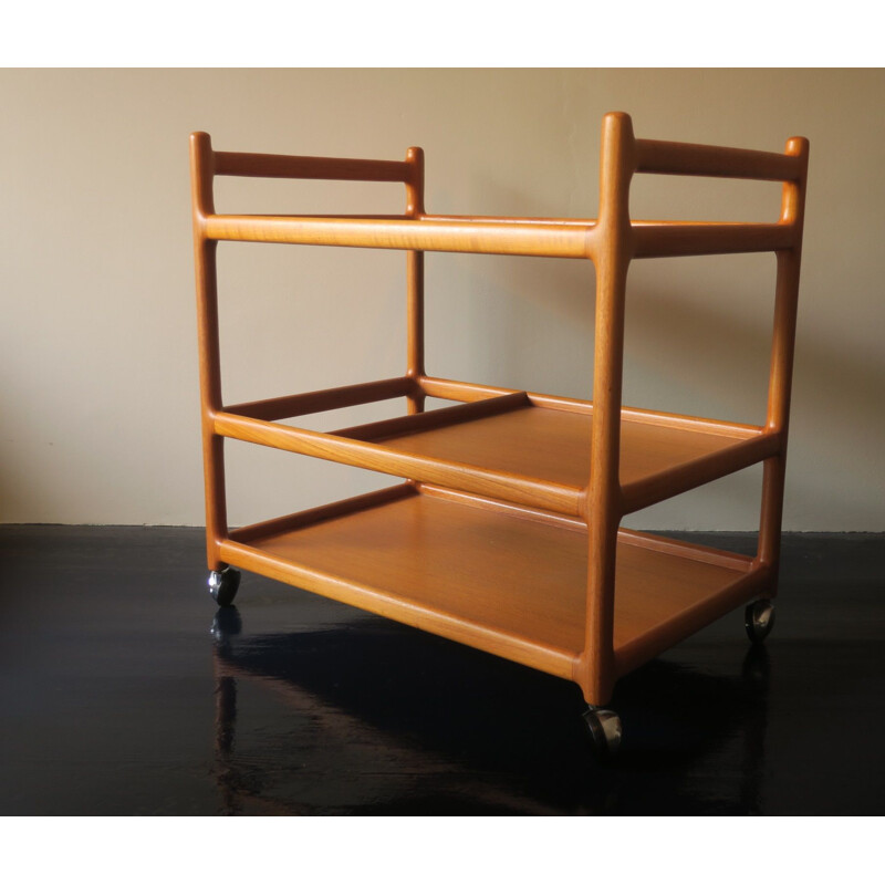 Vintage Teak Trolley by Johannes Andersen for CFC Silkeborg 1930s