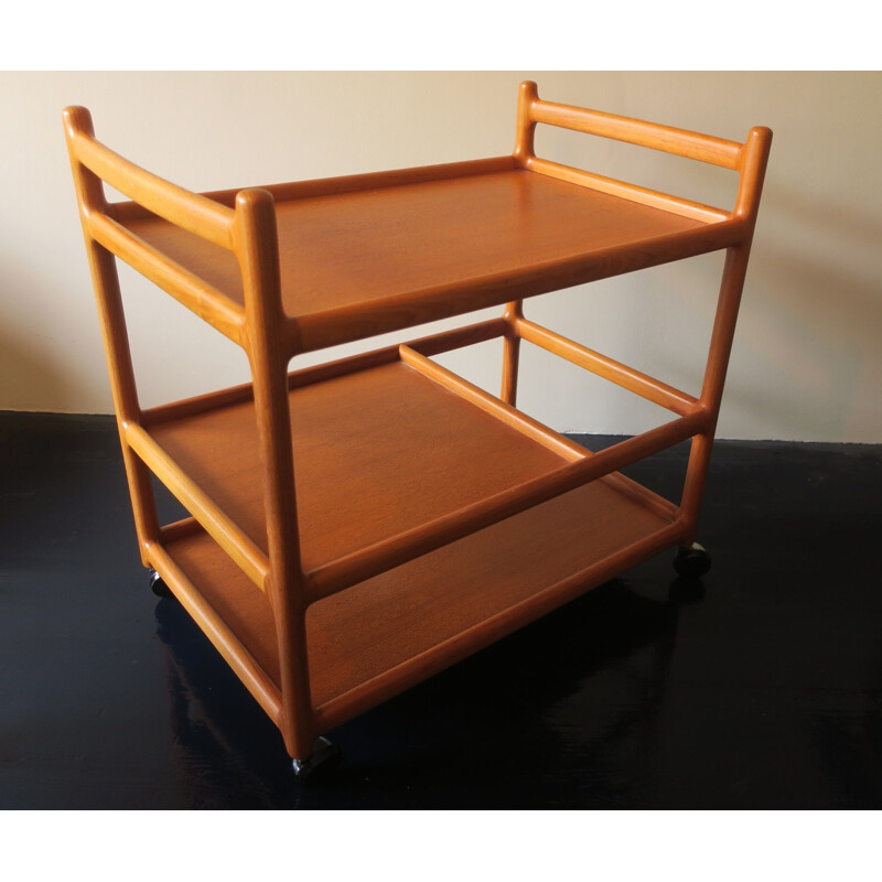 Vintage Teak Trolley by Johannes Andersen for CFC Silkeborg 1930s