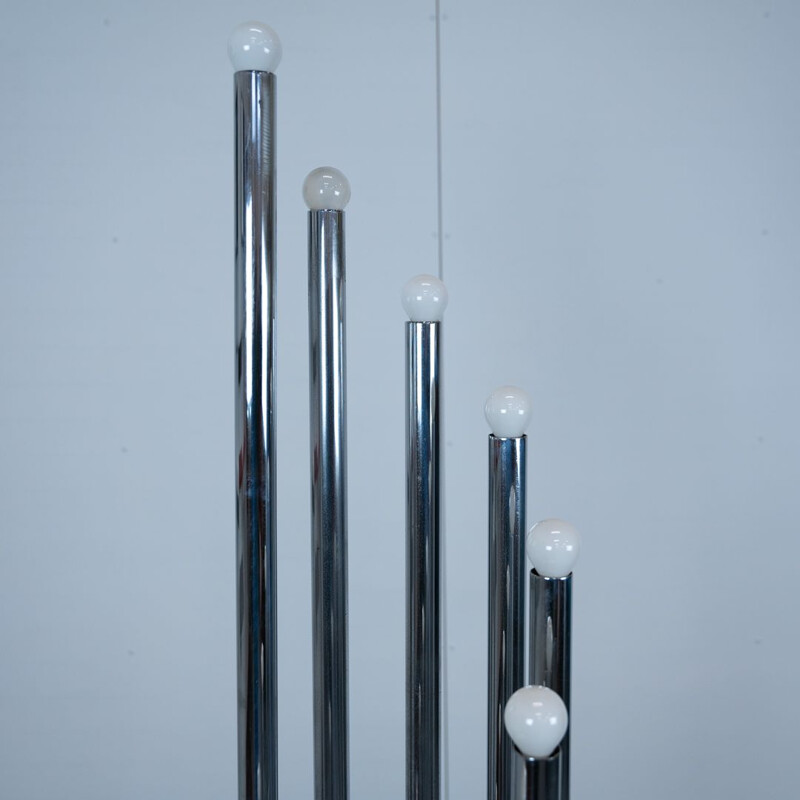 Vintage organ pipe floor lamp by Goffredo Reggiani, Italy 1960