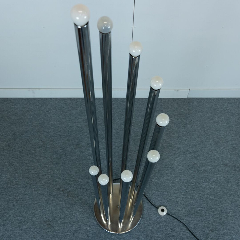 Vintage organ pipe floor lamp by Goffredo Reggiani, Italy 1960