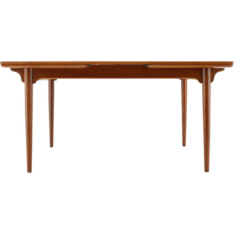 Vintage extendable teak dining table Nr 51 by Omann Jun, Denmark 1960