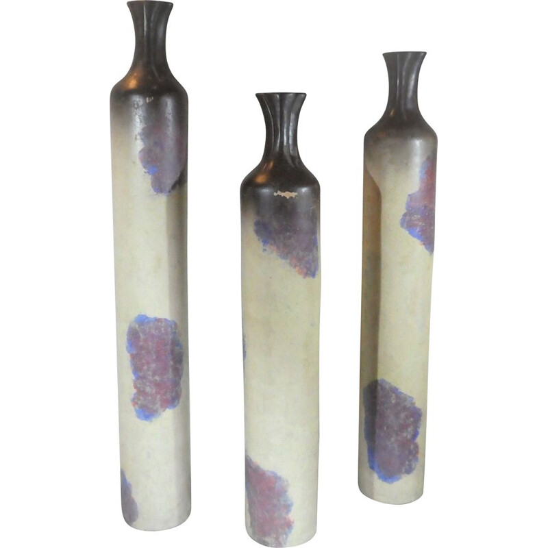 Set of 3 vintage amphora vases