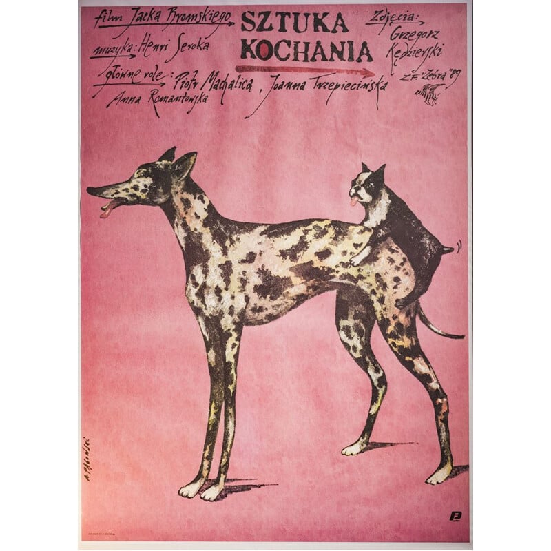 Vintage movie poster "Sztuka kochania", Poland 1989