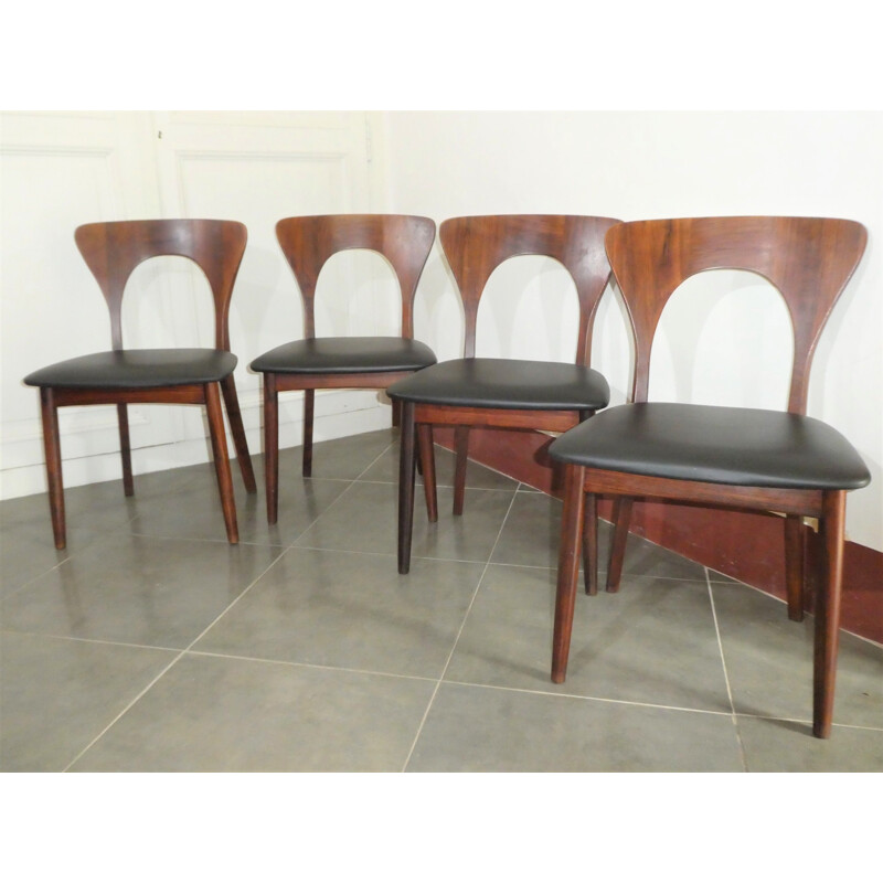 Set of 4 vintage chairs by Niels Koefeld for Koefoed 1958s