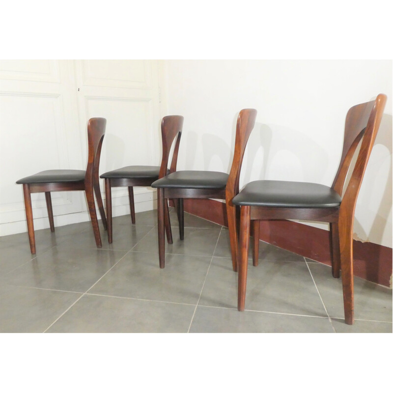 Set of 4 vintage chairs by Niels Koefeld for Koefoed 1958s