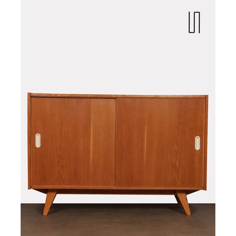 Vintage chest of drawers with sliding doors by Jiri Jiroutek, Czech 1960s