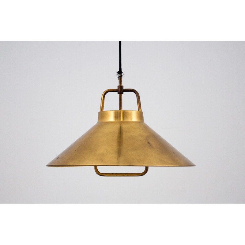 Vintage Brass Pendant by Fritz Schlegel for Lyfa, Danish