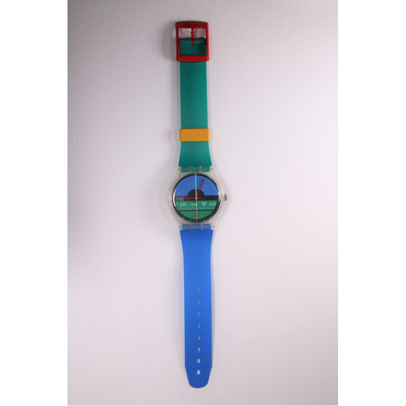 Horloge murale vintage massive, Suisse 1986