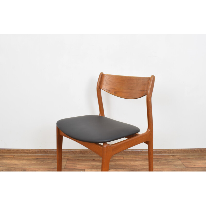 Vintage Teak & Leather Dining Chair by P.E. Jorgensen for Farso Stolefabrik, Danish 1960s