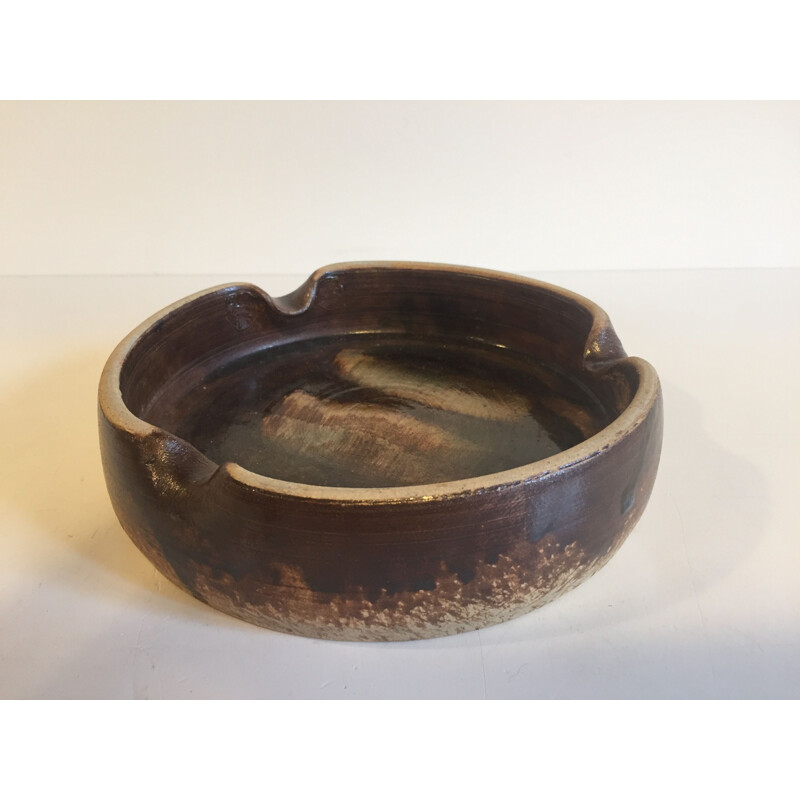 Large vintage ashtray in stoneware