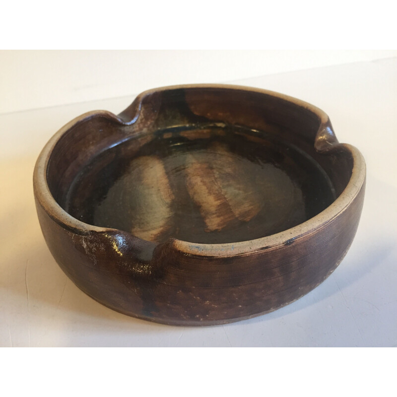 Large vintage ashtray in stoneware