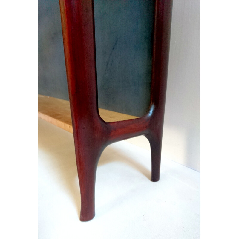 Italian coat rack in stained beech - 1950s