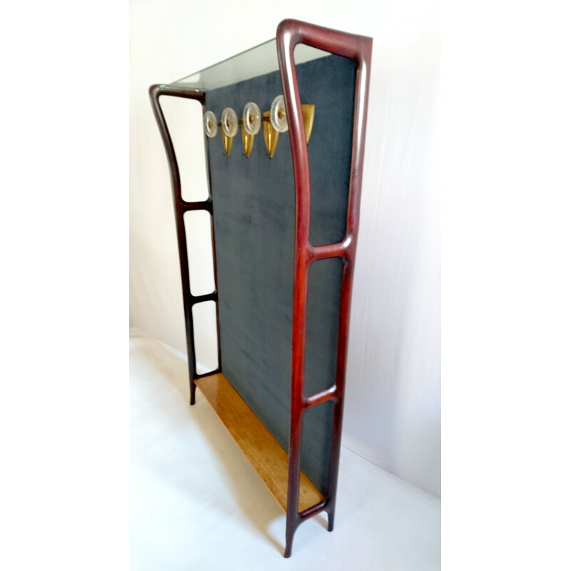 Italian coat rack in stained beech - 1950s