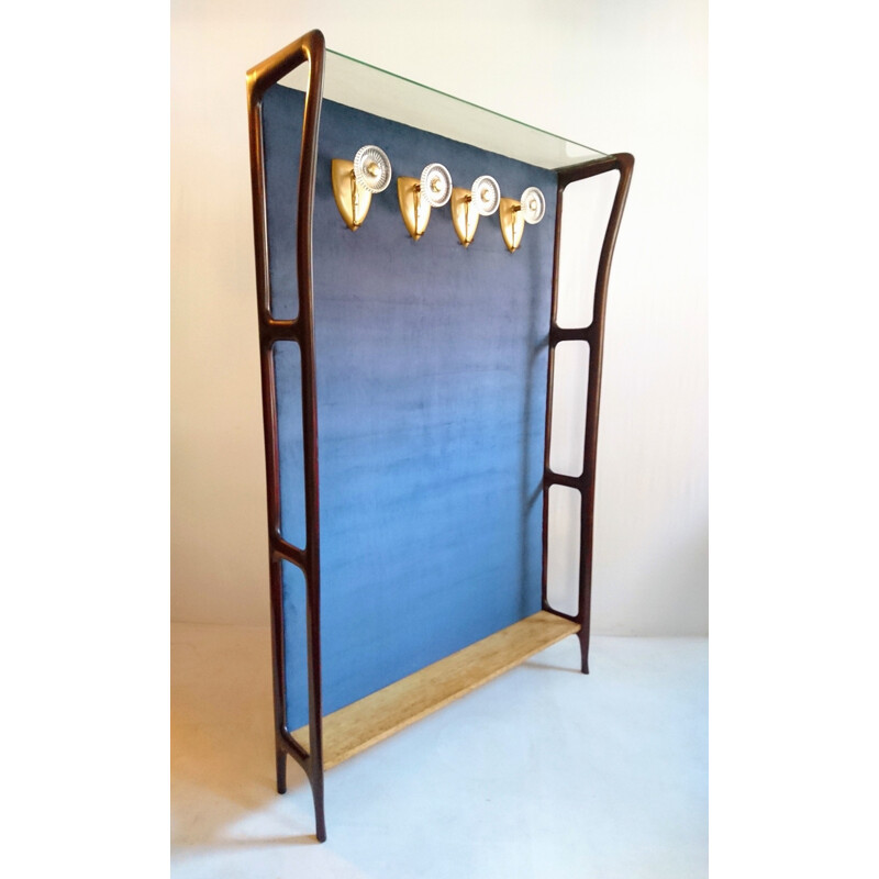 Italian coat rack in stained beech - 1950s