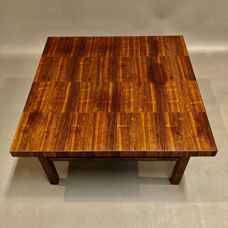 Vintage rosewood coffee table by Kai Kristiansen for Branin, Scandinavian 1950s