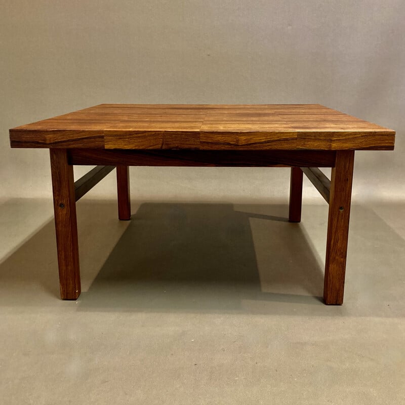 Vintage rosewood coffee table by Kai Kristiansen for Branin, Scandinavian 1950s