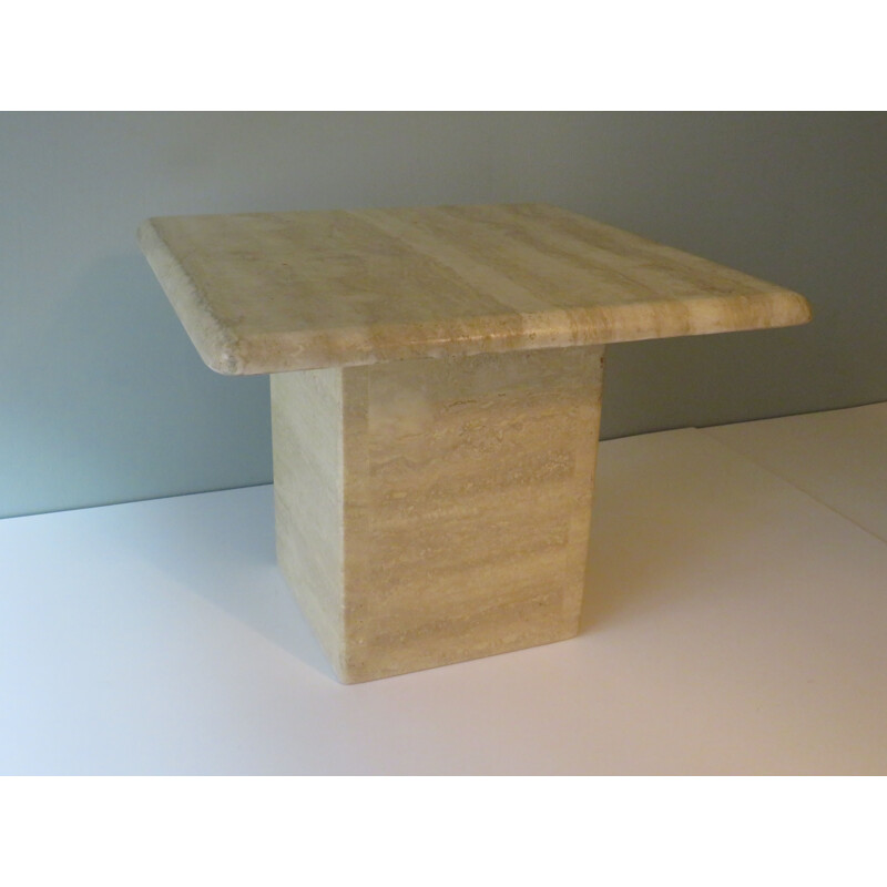 Vintage Travertine side table, Italy 1970s