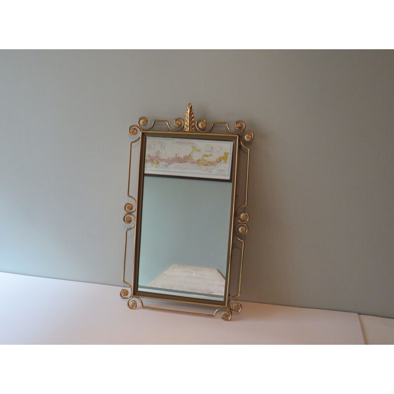 Vintage Hollywood Regency mirror by Deknudt Belgium 1960s