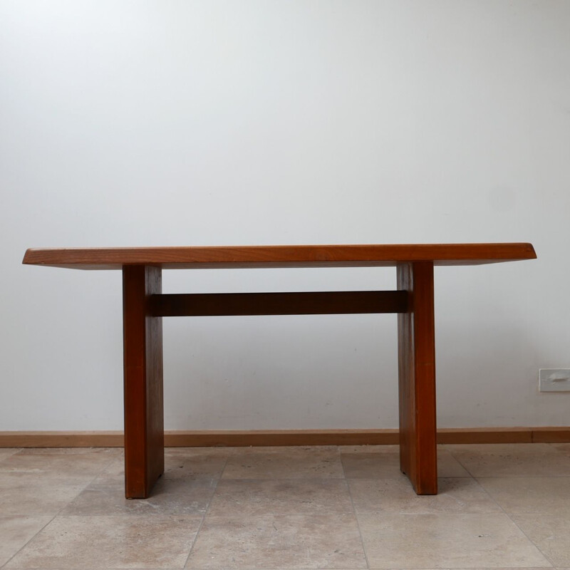 Vintage Pierre Chapo T14 Elm Dining Table, French 1970s