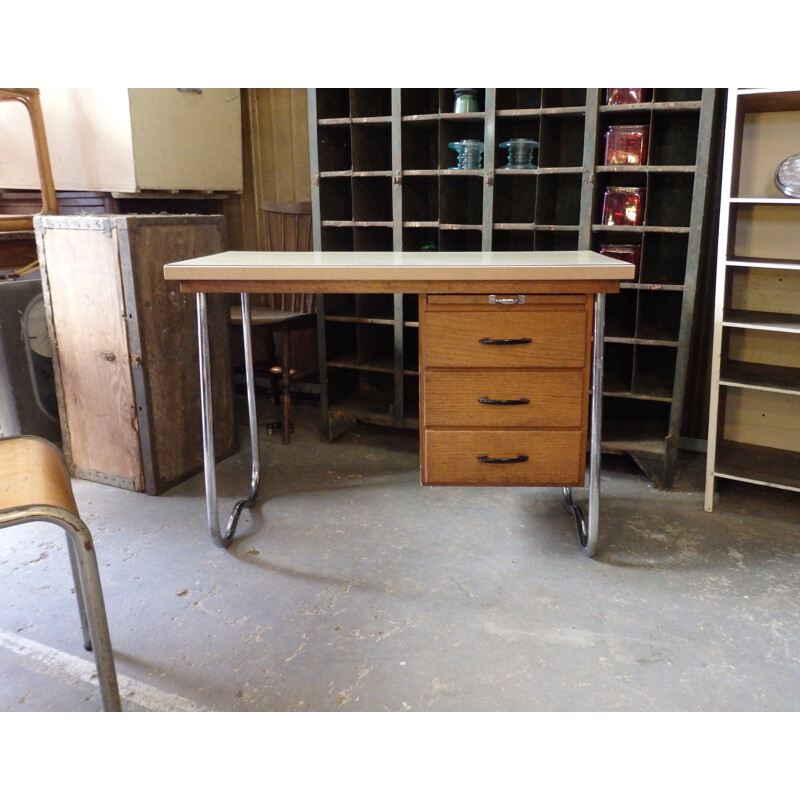 Bureau vintage en chêne - 1950