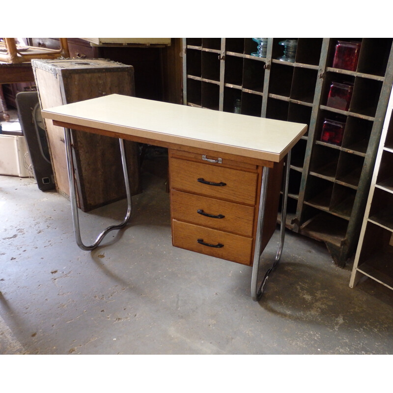 Bureau vintage en chêne - 1950