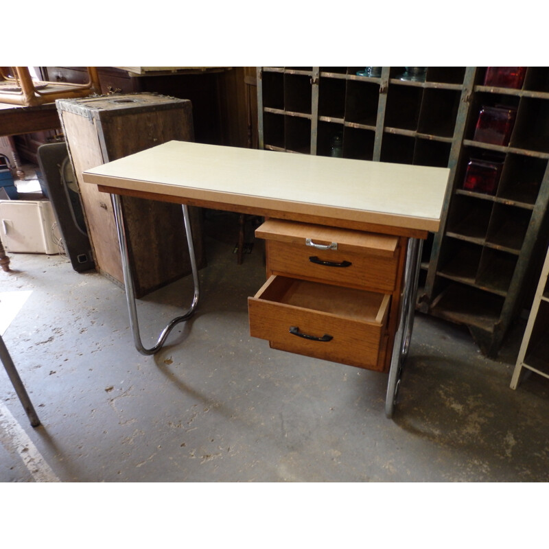 Bureau vintage en chêne - 1950