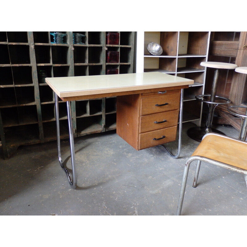 Bureau vintage en chêne - 1950